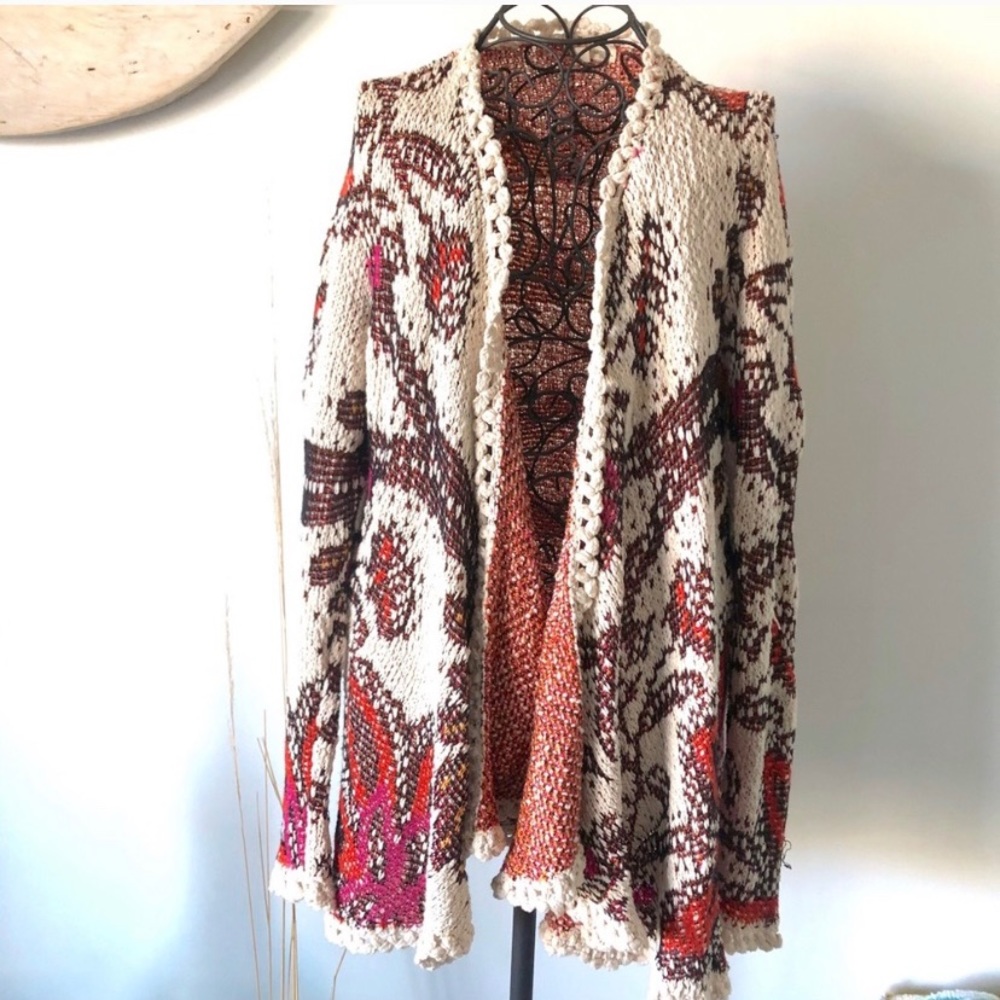 Anthropologie (Moth) Patterned Cardigan/Sweater